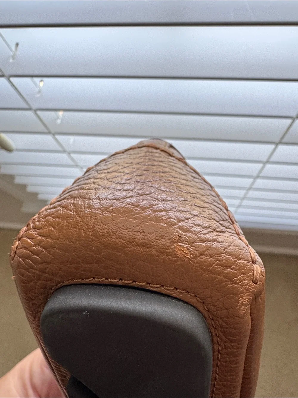 Michael Kors Women's Tan Leather Ballet driving moccasin with MK Gold Accent